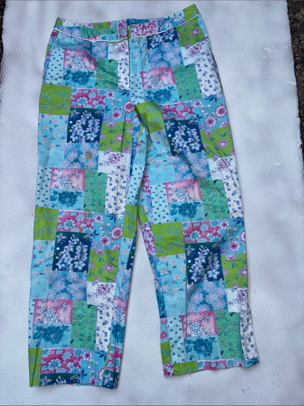 Vintage Island Republic Whimsical Cropped Capris Pants Women’s Size 10